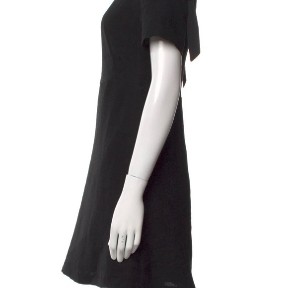 Sandro Black Mini Dress with Eyelet Accents - Picture 2 of 3